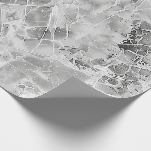 Grau opulent Marmorspeckpapier Geschenkpapier (Ecke)
