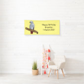 Grau-Papagei-Cartoon Banner (Insitu)