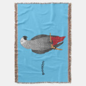 Grau-Papagei-Cartoon Decke (Vorderseite Vertikal)