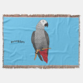 Grau-Papagei-Cartoon Decke (Vorderseite)