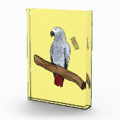 Grau-Papagei-Cartoon Fotoblock (Rechts)