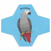 Grau-Papagei-Cartoon Fußball (Flach)