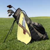 Grau-Papagei-Cartoon Golfhandtuch (Gras)
