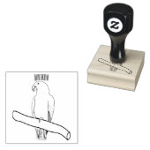Grau-Papagei-Cartoon Gummistempel (Stempel)