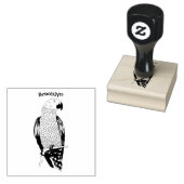 Grau-Papagei-Cartoon Gummistempel (Stempel)