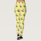Grau-Papagei-Cartoon Leggings (Rückseite)