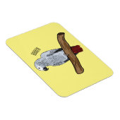 Grau-Papagei-Cartoon Magnet (Rechte Seite)