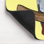 Grau-Papagei-Cartoon Mousepad (Ecke)