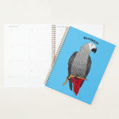 Grau-Papagei-Cartoon Planer (Anzeige)