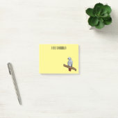 Grau-Papagei-Cartoon Post-it Klebezettel (Büro)