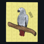 Grau-Papagei-Cartoon Puzzle<br><div class="desc">Grau-Papagei-Cartoon</div>