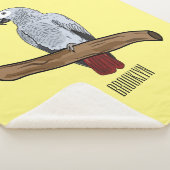 Grau-Papagei-Cartoon Sherpadecke (3/4)