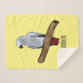 Grau-Papagei-Cartoon Sherpadecke (Vorderseite (Horizontal))