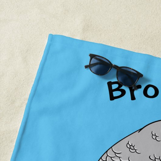 Grau-Papagei-Cartoon Strandtuch (Beispiel)