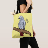 Grau-Papagei-Cartoon Tasche (Von Nahem)