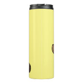 Grau-Papagei-Cartoon Thermosbecher (Rückseite)