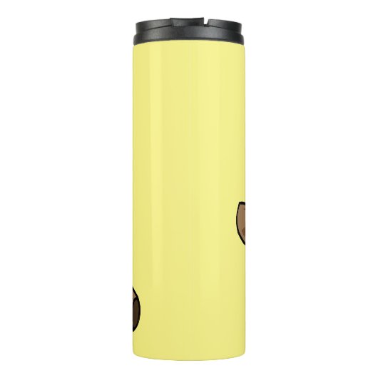 Grau-Papagei-Cartoon Thermosbecher (Rückseite)