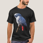 Grau-Papagei-T - Shirt (Vorderseite)