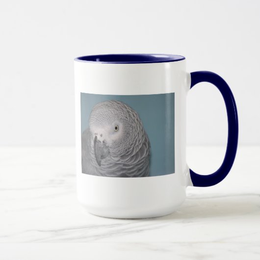 Grau-Papagei-Tasse Tasse (Rechts)