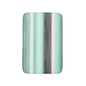 Grau Pastel Minze Grüne Aquarellmuster Muster Badematte (Vorderseite Vertikal)