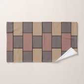 Grau Peach Pink Brick Wall Badhandtuch Set (Handtuch)