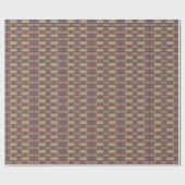 Grau Peach Pink Brick Wall Geschenkpapier (Flach)