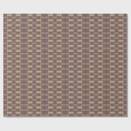 Grau Peach Pink Brick Wall Geschenkpapier
