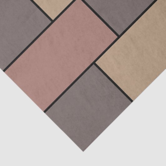 Grau Peach Pink Brick Wall Seidenpapier (Detail)