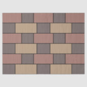 Grau Peach Pink Brick Wall Seidenpapier (Vorderseite)
