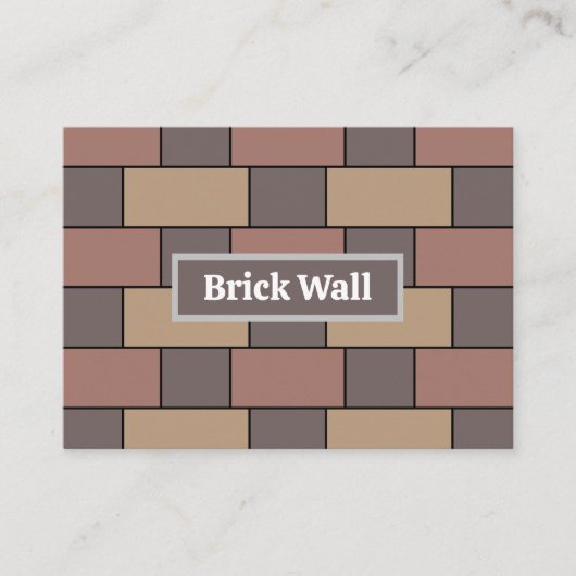 Grau Peach Pink Brick Wall Visitenkarte (Vorderseite)
