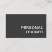 Grau Personal Trainer Fitness Sport Custom Visitenkarte (Vorderseite)