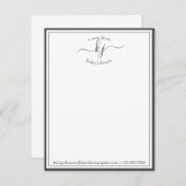 grau Personalisiert | vom Schreibtisch der Karte (Vorne/Hinten)