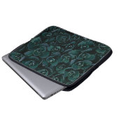 GRAU PETAL BLUME IM BLUME LAPTOPSCHUTZHÜLLE (Vorne Knopf)