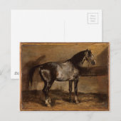 Grau-Pferde-Rack von Theodore Gericault Postkarte (Vorne/Hinten)