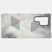 Grau-, Pfirsich- und Grünes Trendy-Muster Samsung Galaxy Hülle (Rückseite (Horizontal))