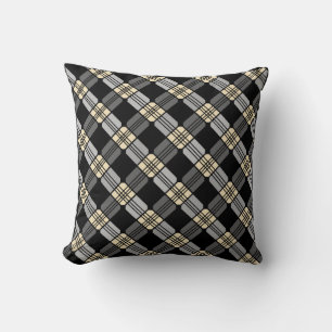 Grau Picnic Reversible Throw Kissen