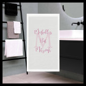 Grau Pink Berry Bat Mitzvah Name Monogram Serviette