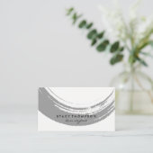 Grau-Pinsel Visitenkarte (Stehend Vorderseite)