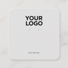 Grau platzierte Werbekarte für das Firmenlogo Quadratische Visitenkarte