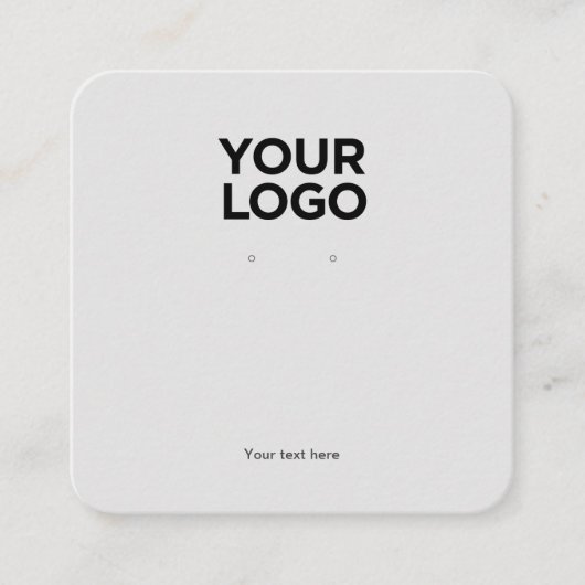 Grau platzierte Werbekarte für das Firmenlogo Quadratische Visitenkarte (Vorderseite)