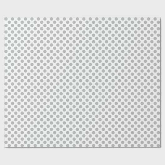 Grau-Polka-Dot über Weißwaschpapier Geschenkpapier (Flach)