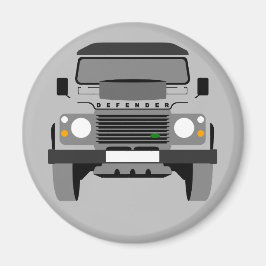 Grau Pop Art Classic Land Rover Magnet