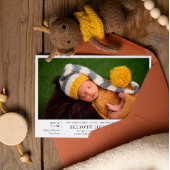 Grau Post Birth Baby Dusche Foto Sip & See Einladung