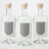 Grau Premium Ultimate Modernes Monogram Arch Gin Alkoholflaschenetikett (Flaschen)