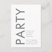 Grau Premium Ultimate Modernes Monogram Fett Party Begleitkarte (Vorderseite)