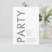 Grau Premium Ultimate Modernes Monogram Fett Party Begleitkarte (Stehend Vorderseite)