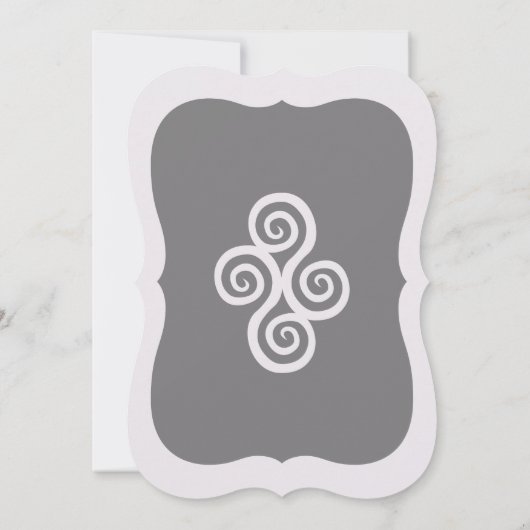 Grau-Prinz-Kronen-Spirale Geburtstag Einladung (Rückseite)