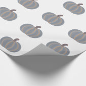 Grau Pumpkin Orange Lights Wrapping Paper Geschenkpapier (Ecke)