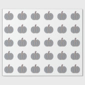 Grau Pumpkin Orange Lights Wrapping Paper Geschenkpapier (Flach)