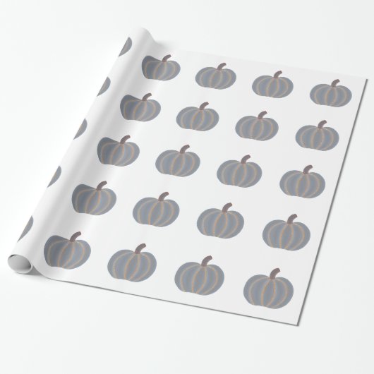 Grau Pumpkin Orange Lights Wrapping Paper Geschenkpapier (Ungerollt)